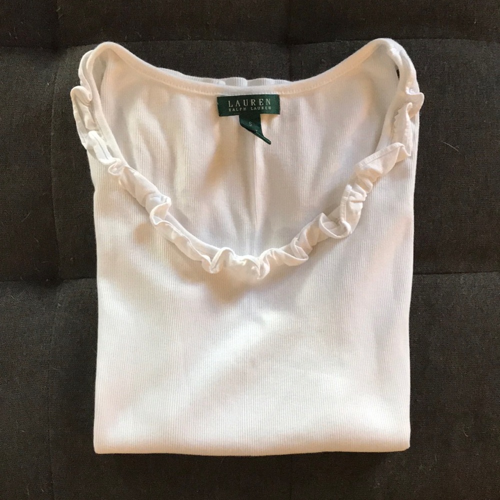 Ribbed White Cotton Tank Top